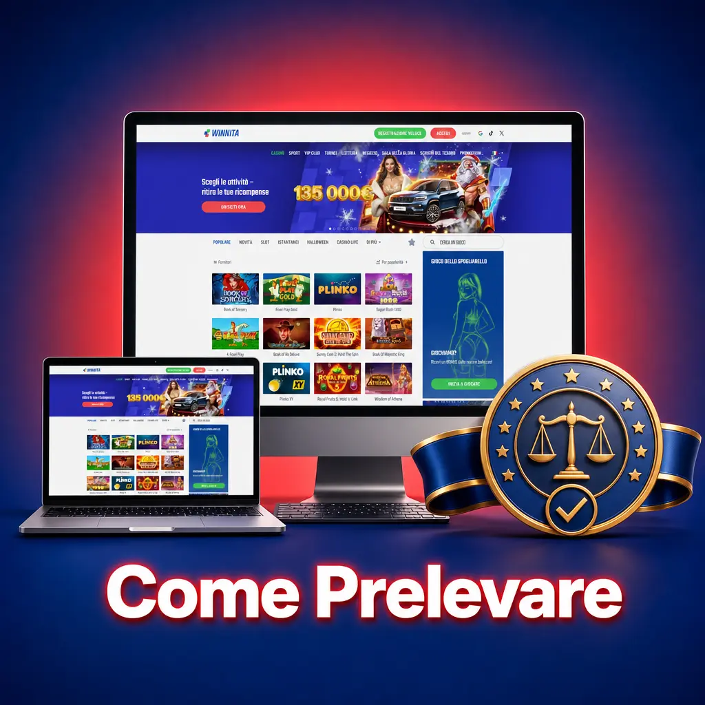Guida al prelievo su Winnita: accesso, metodo, importo e conferma dopo verifica KYC completata